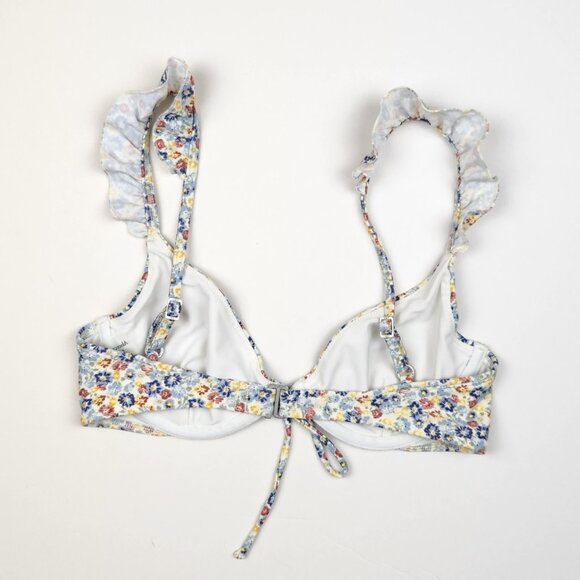 Abercrombie Ditsy Floral Ruffle Strap Underwire Bikini Top sz XS - Picture 2 of 9
